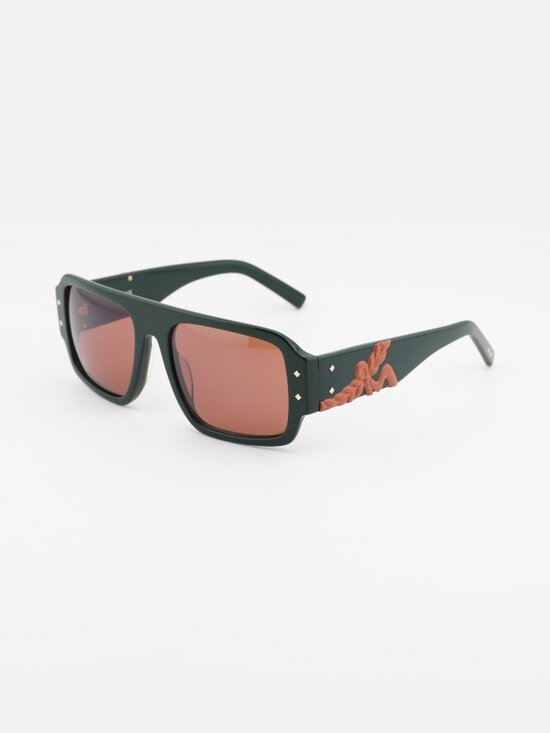 MCM MW0022 96J Sunglasses Green Square Frame, Roviex Lenses main image 2